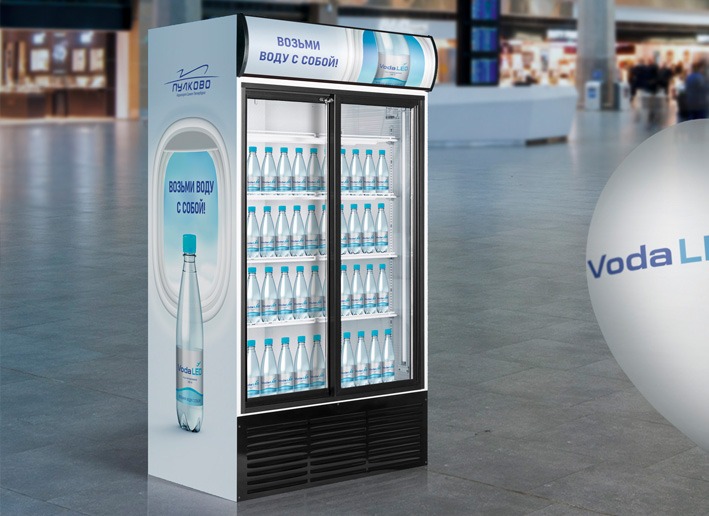 Indoor реклама воды